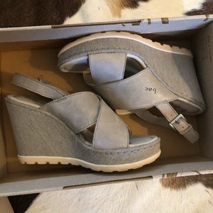 Size 6 gray wedges. B.O.C. Brand